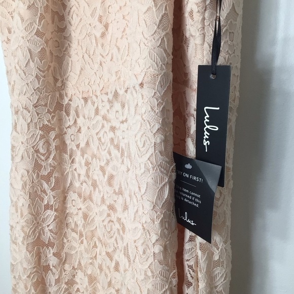 NWT new with tags lulu’s dress ephemeral allure peach lace xl sold out rare - Picture 6 of 16